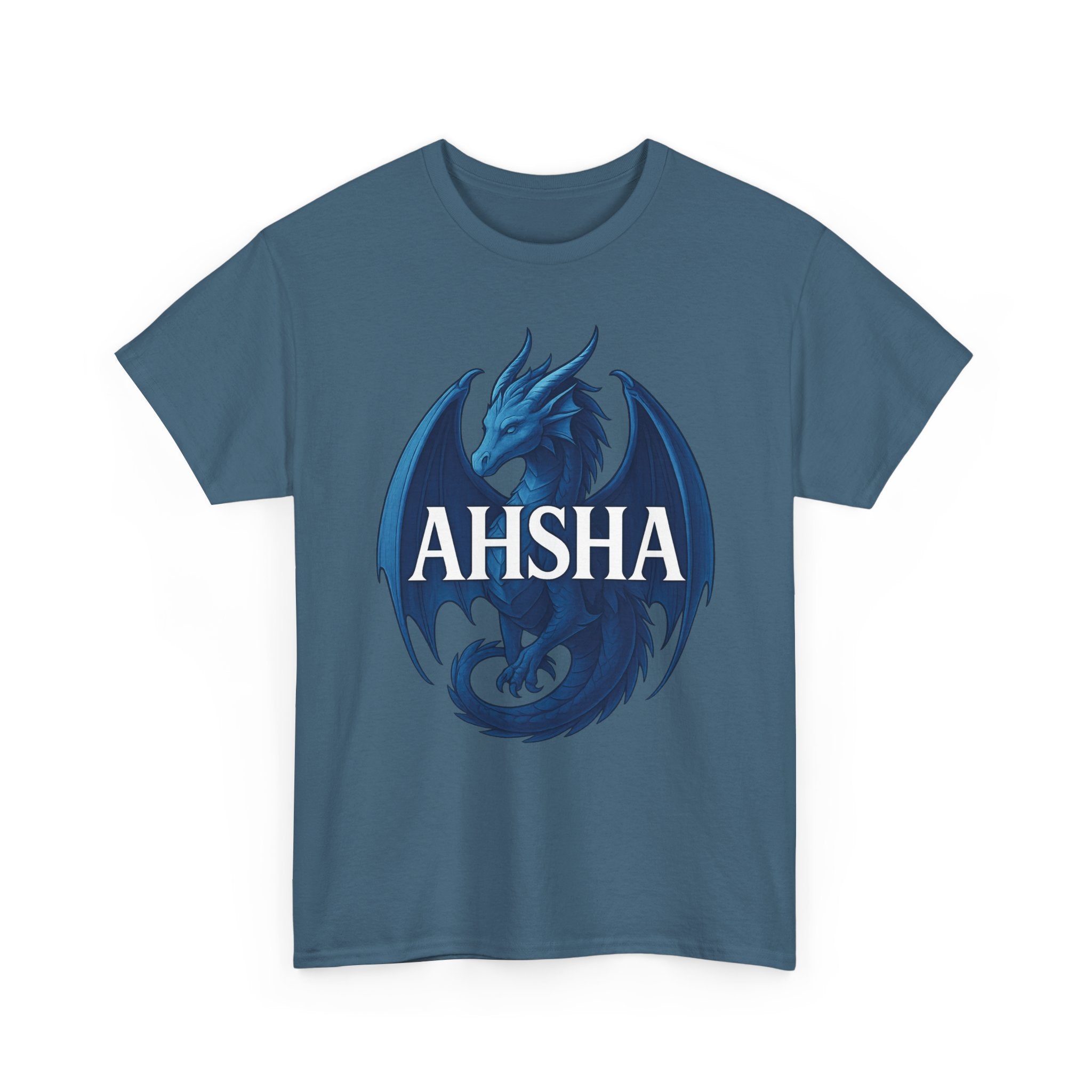 "AHSHA" Graphic Tee - Unisex Heavy Cotton Tee, White Letters