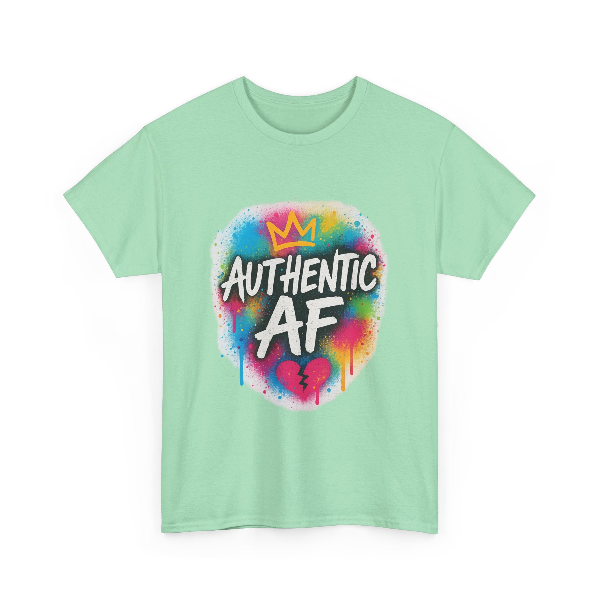 "Authentic AF - Vibrant Art" Graphic Tee - Unisex Heavy Cotton Tee