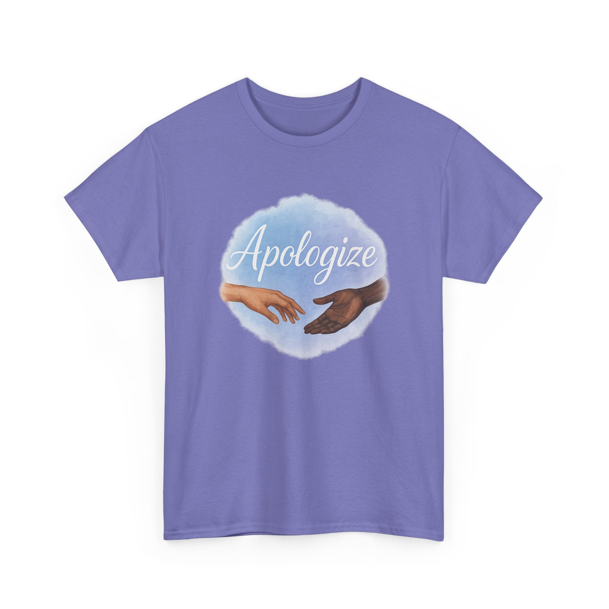 "Apologize – Reaching Hands" Graphic Tee - Unisex Heavy Cotton Tee