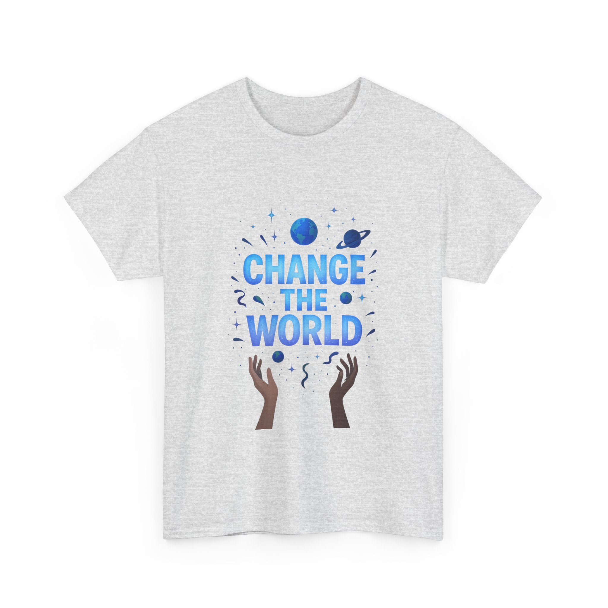 "Change the World" - Cosmic Design - Unisex Heavy Cotton Tee