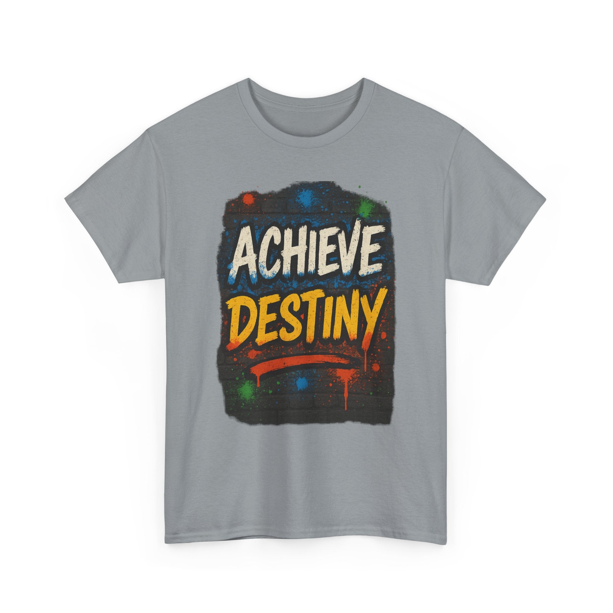 "Achieve Destiny" Graphic Tee - Unisex Heavy Cotton Tee, Color Logo