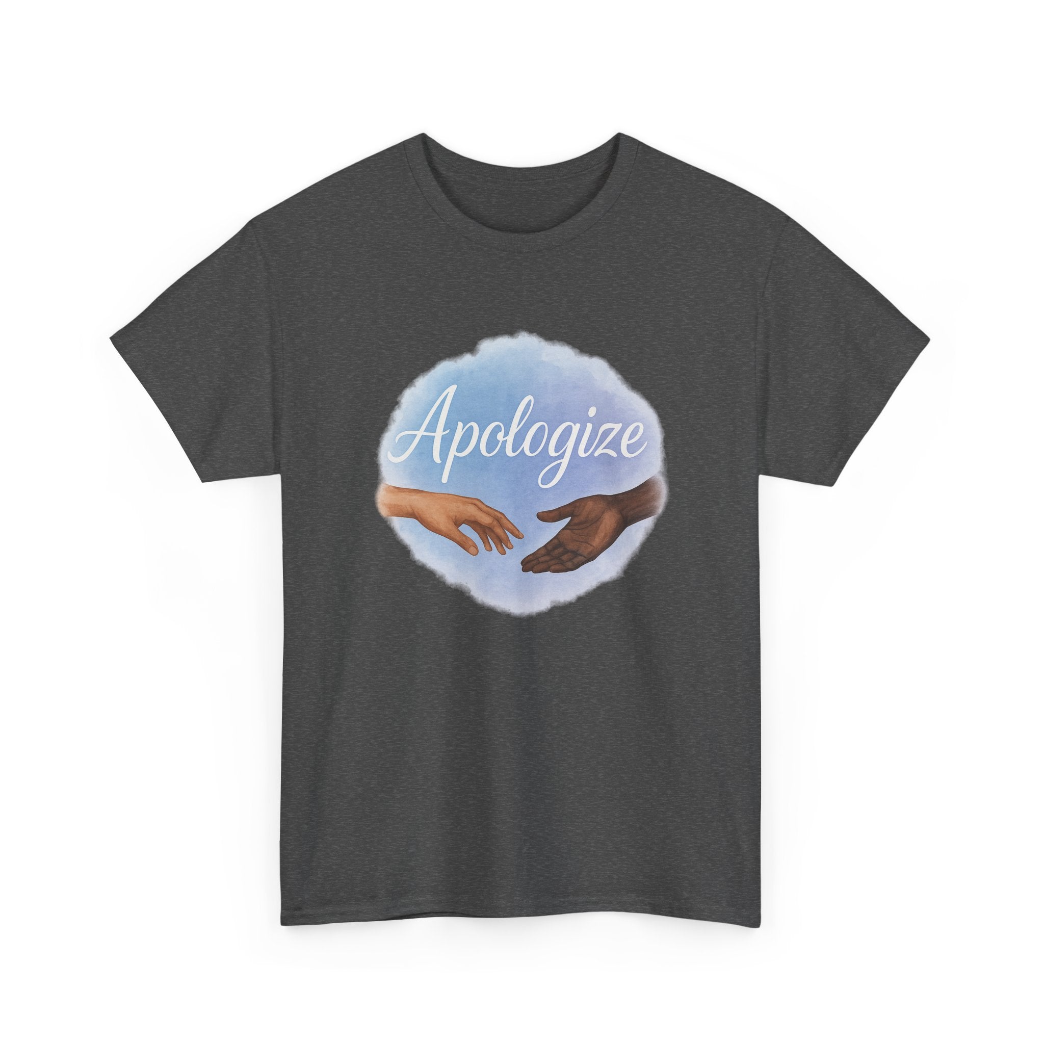 "Apologize – Reaching Hands" Graphic Tee - Unisex Heavy Cotton Tee