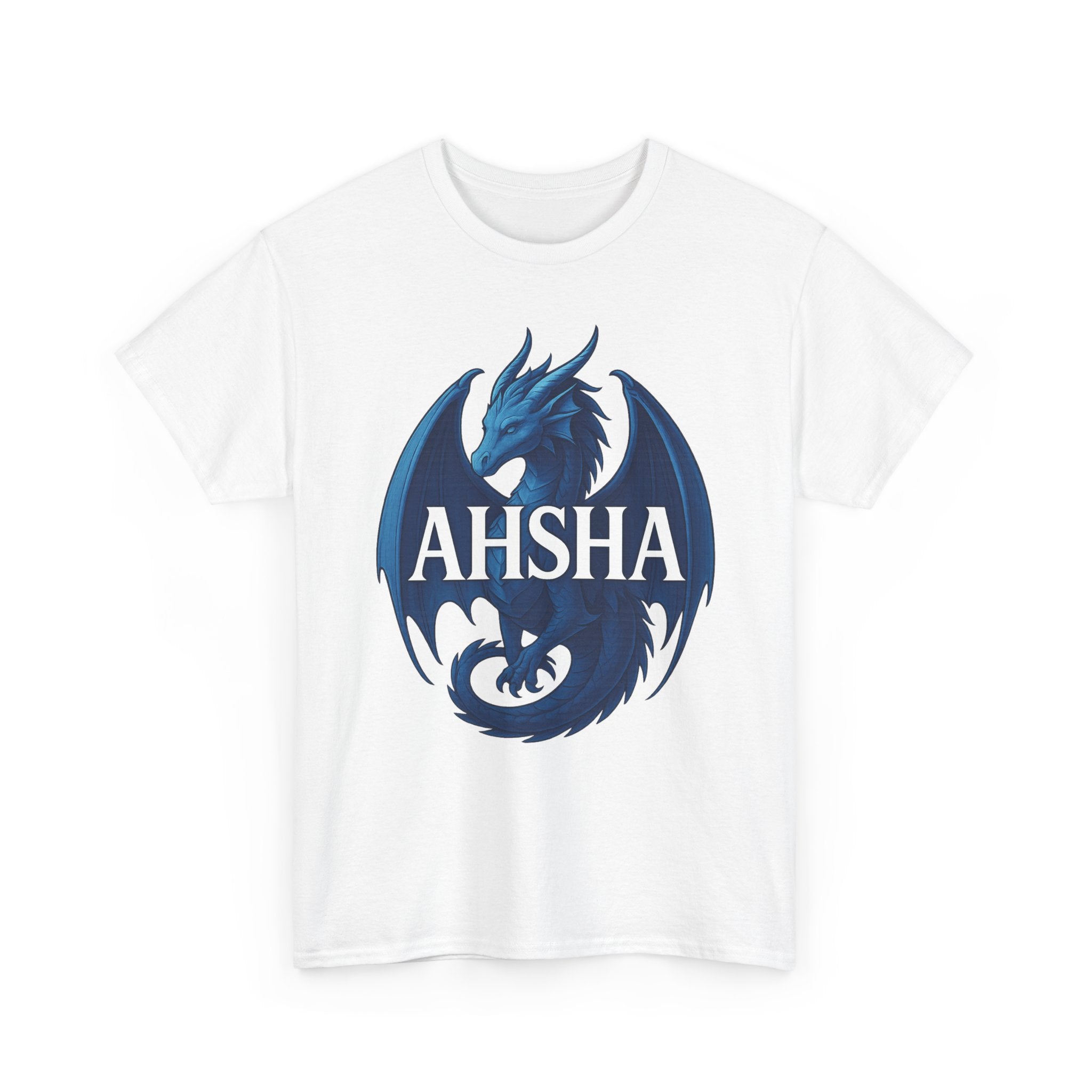 "AHSHA" Graphic Tee - Unisex Heavy Cotton Tee, White Letters