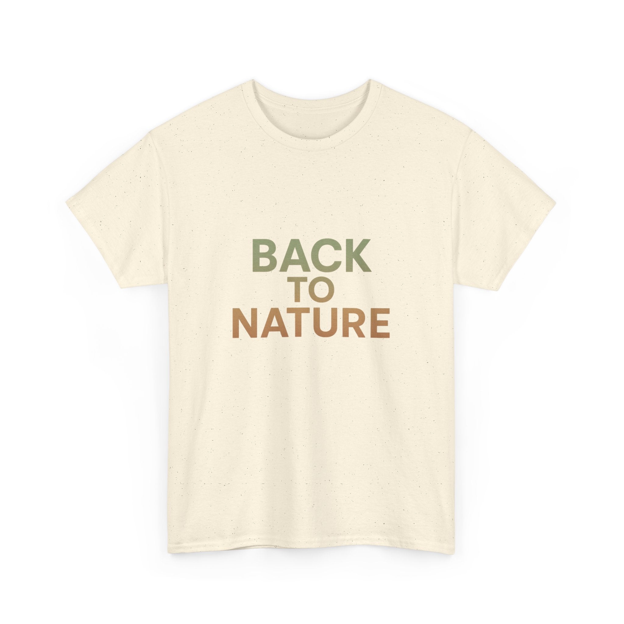 "Back to Nature" - Minimalist Earth-Tone - Unisex Heavy Cotton Tee