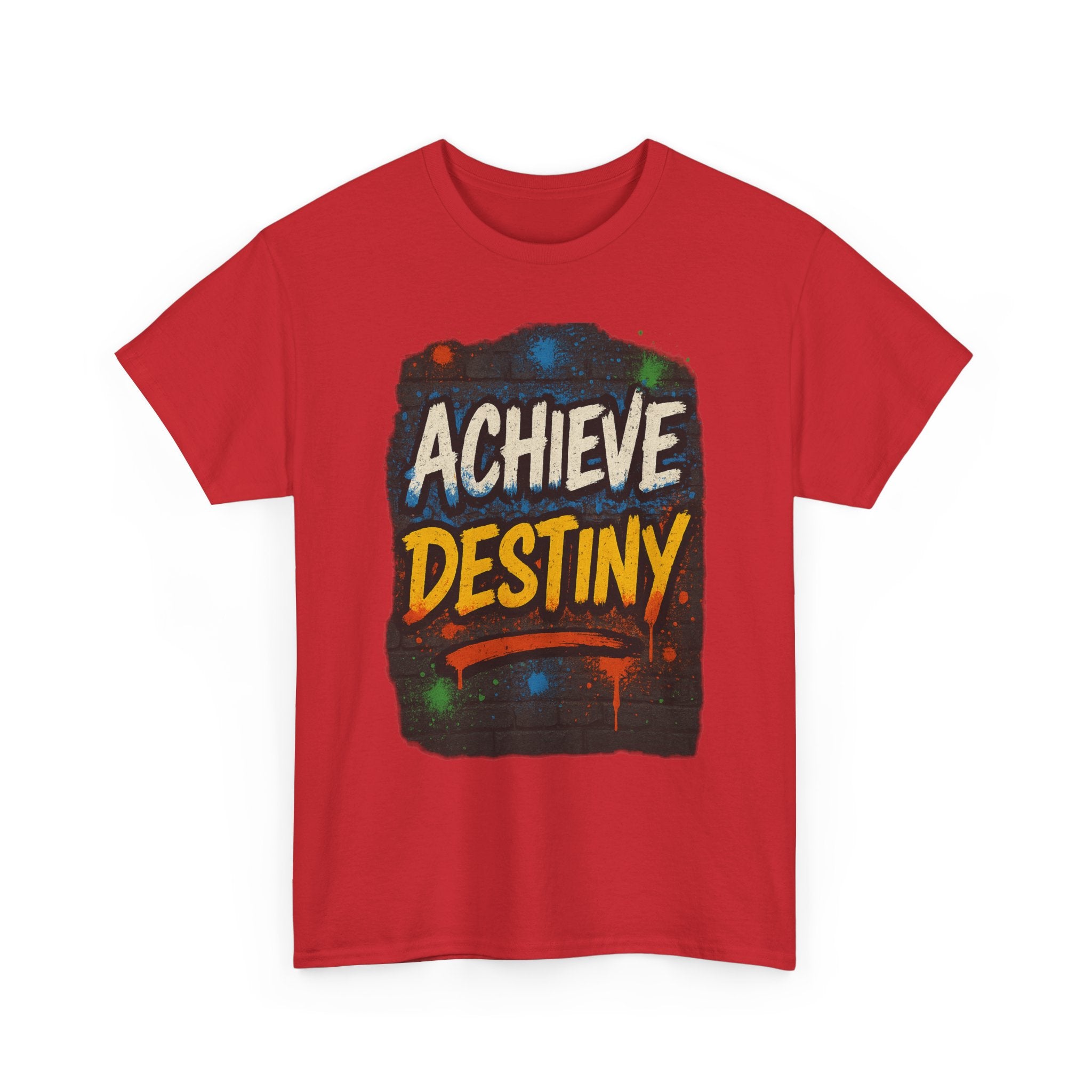 "Achieve Destiny" Graphic Tee - Unisex Heavy Cotton Tee, Color Logo