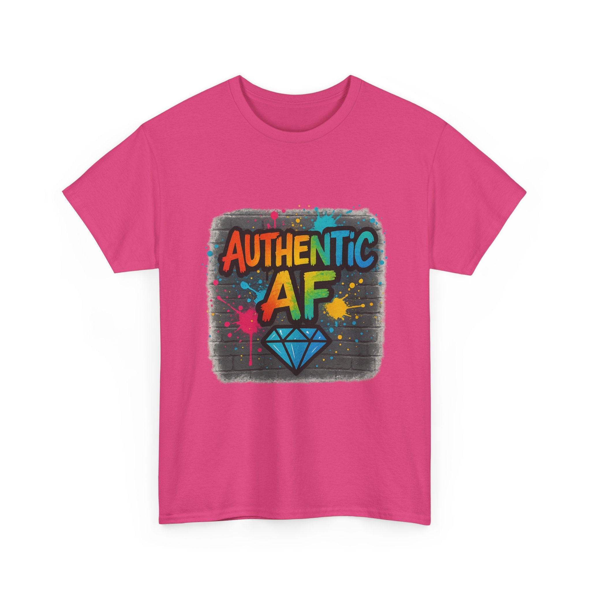 "Authentic AF - Diamond Graffiti" Graphic Tee - Unisex Heavy Cotton Tee