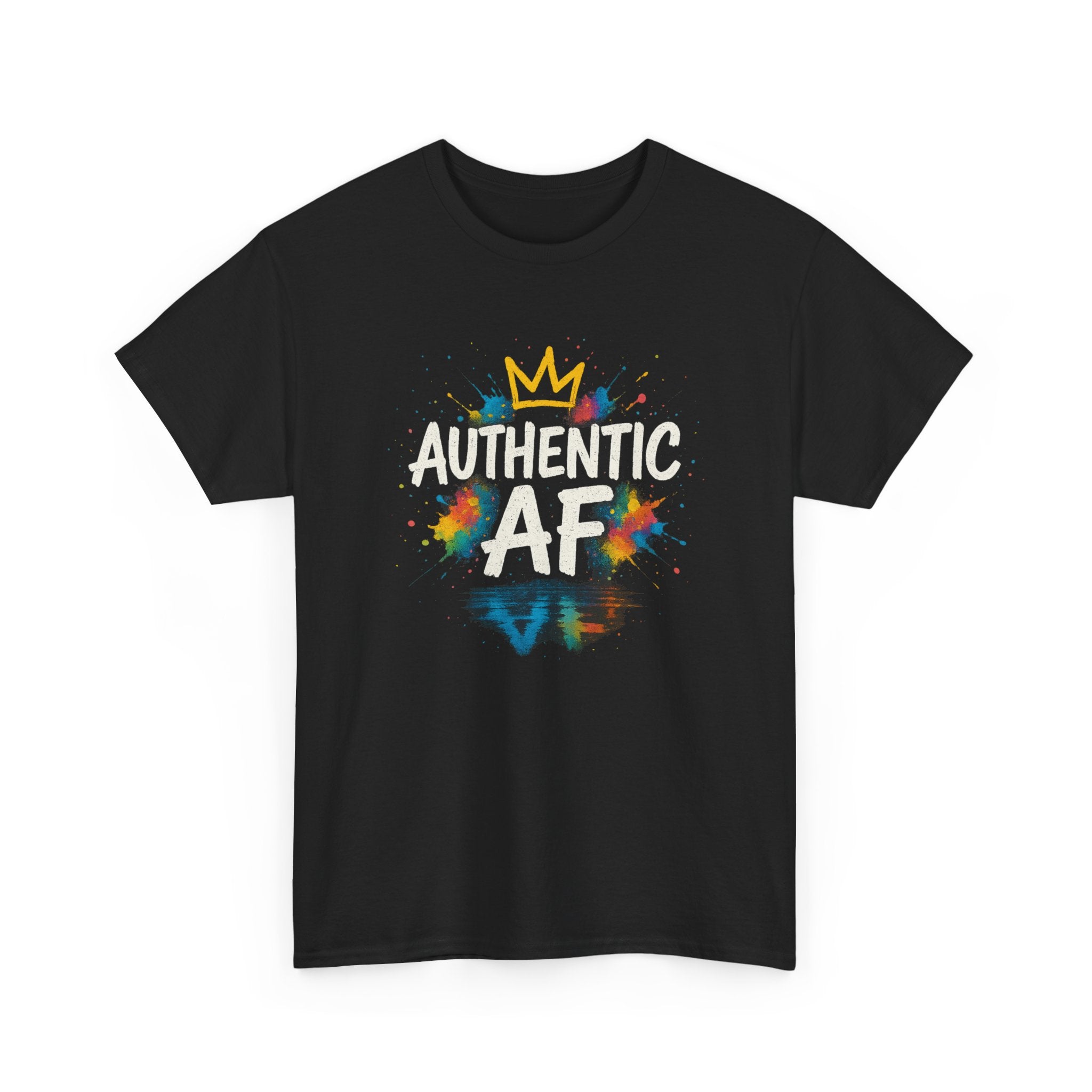 "Authentic AF - Explosive Splashes" Graphic Tee - Unisex Heavy Cotton Tee