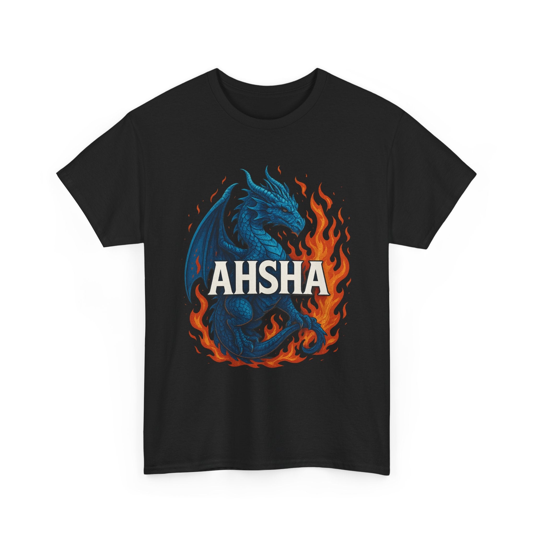 "AHSHA" Graphic Tee - Unisex Heavy Cotton Tee, White Letters
