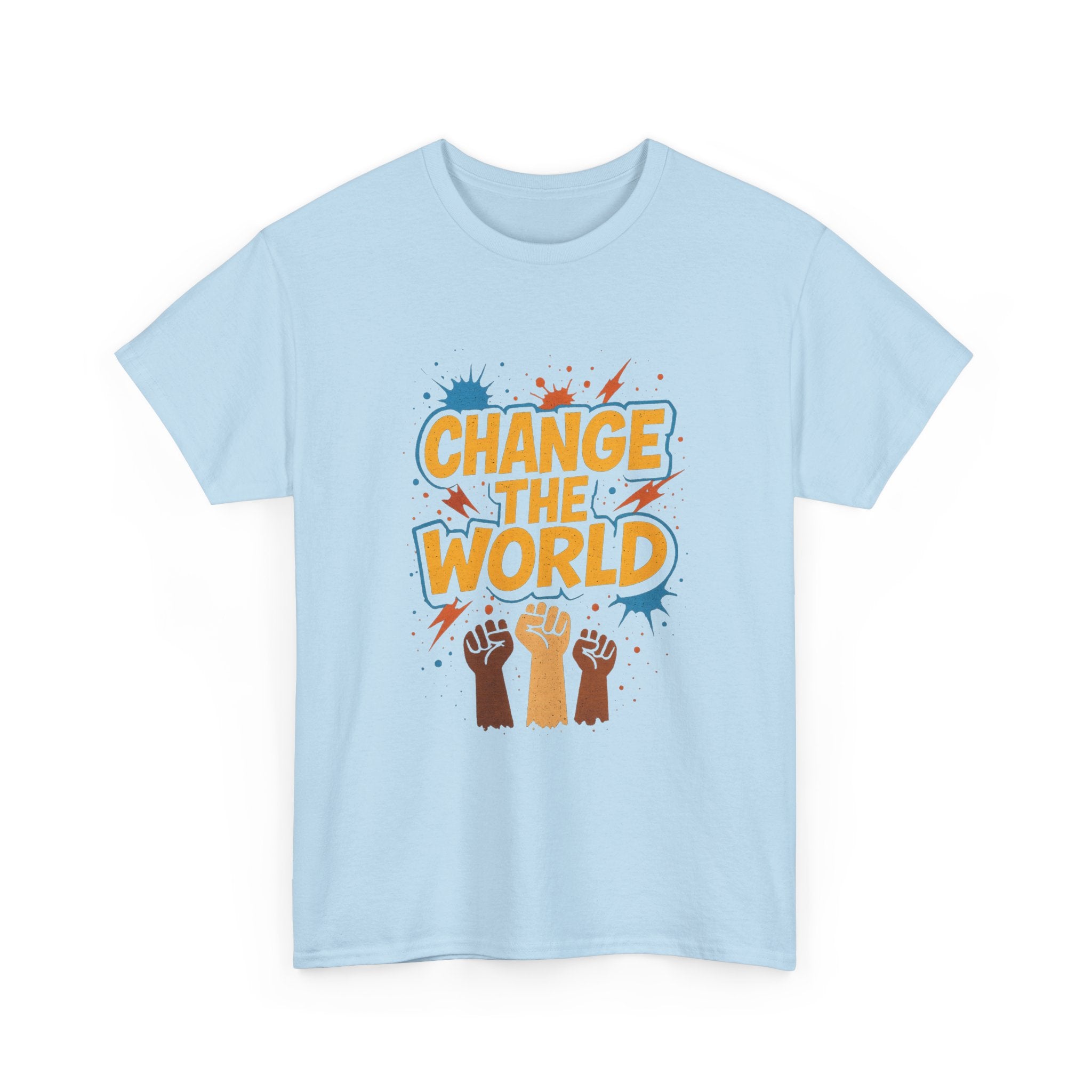 "Change the World" - Bold Design - Unisex Heavy Cotton Tee