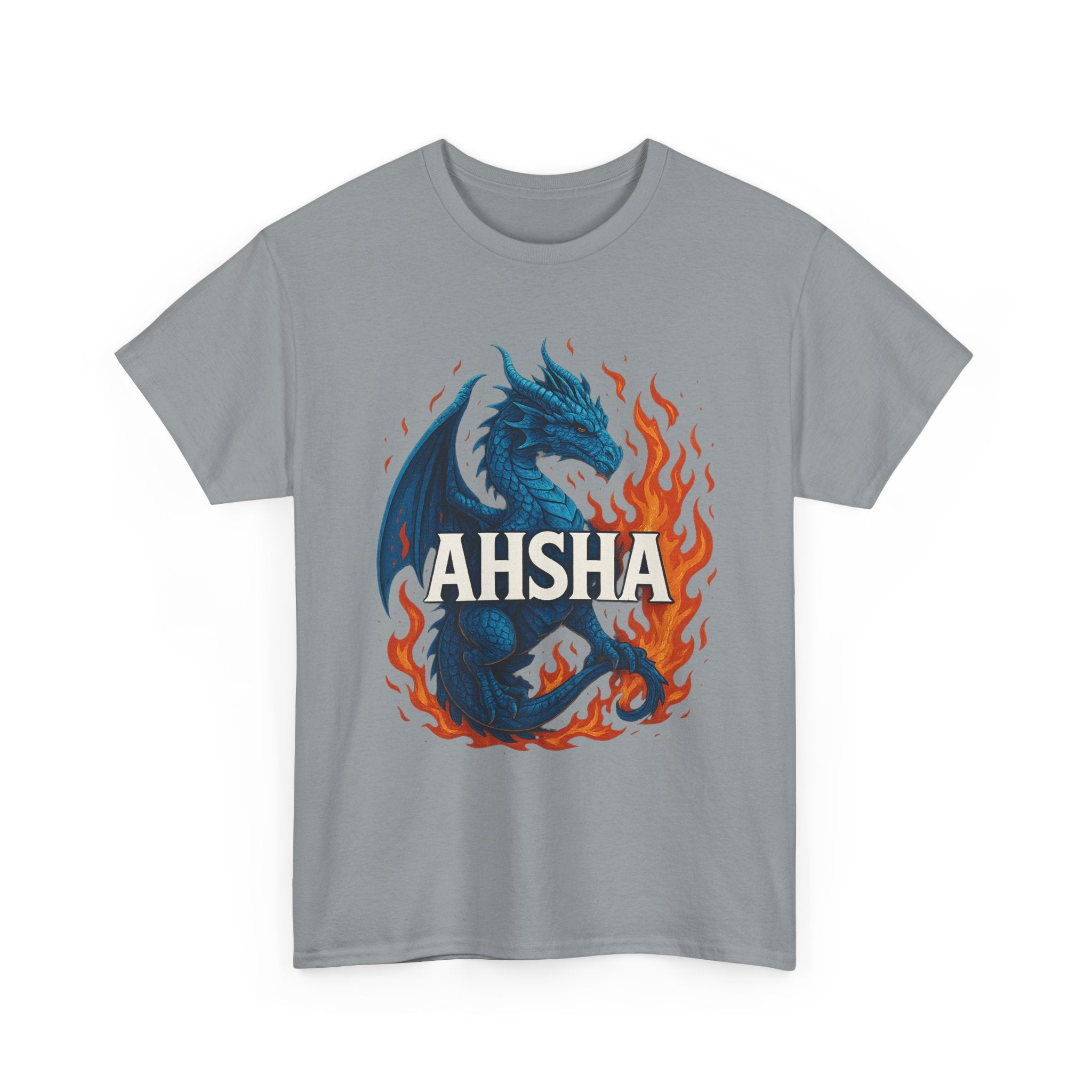 "AHSHA" Graphic Tee - Unisex Heavy Cotton Tee, White Letters
