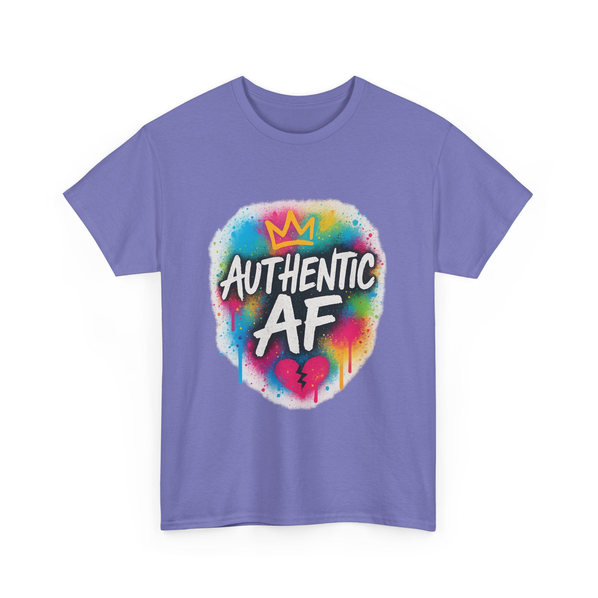 "Authentic AF - Vibrant Art" Graphic Tee - Unisex Heavy Cotton Tee