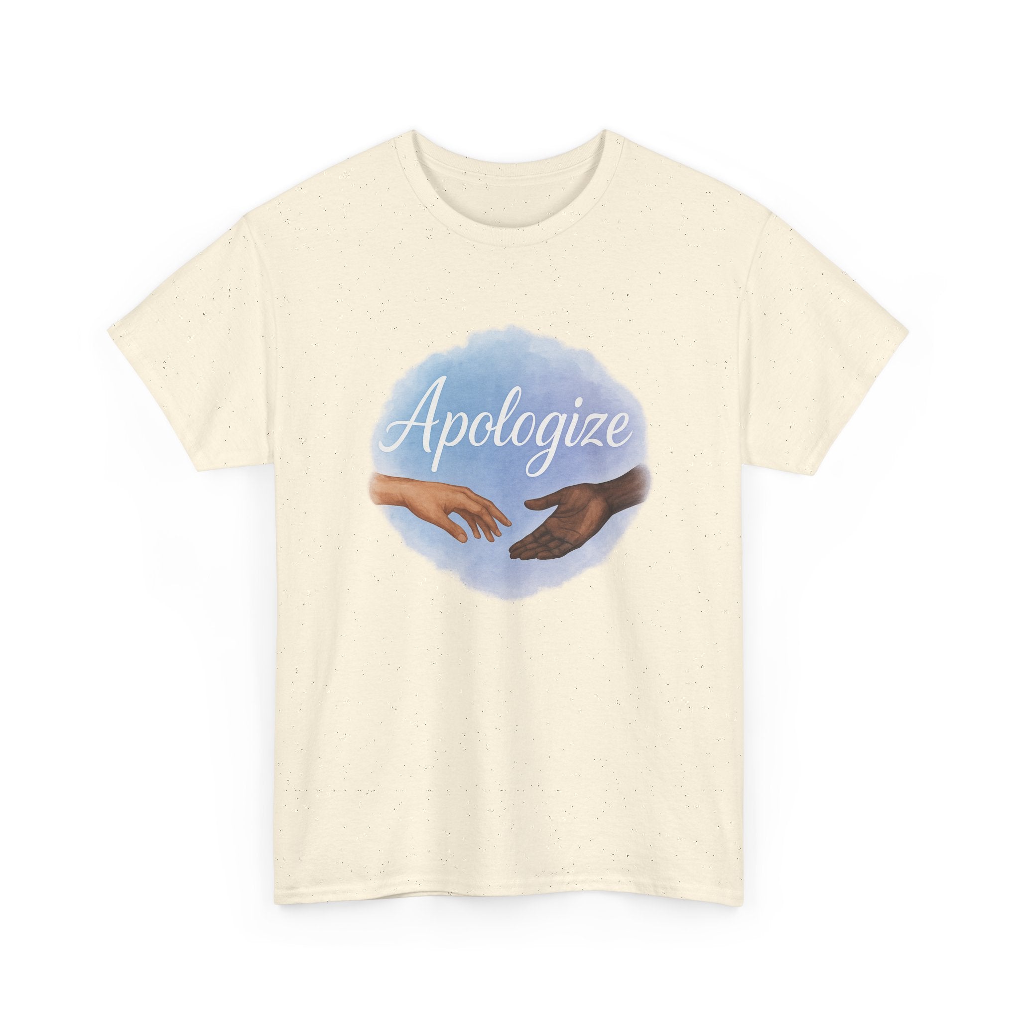 "Apologize – Reaching Hands" Graphic Tee - Unisex Heavy Cotton Tee