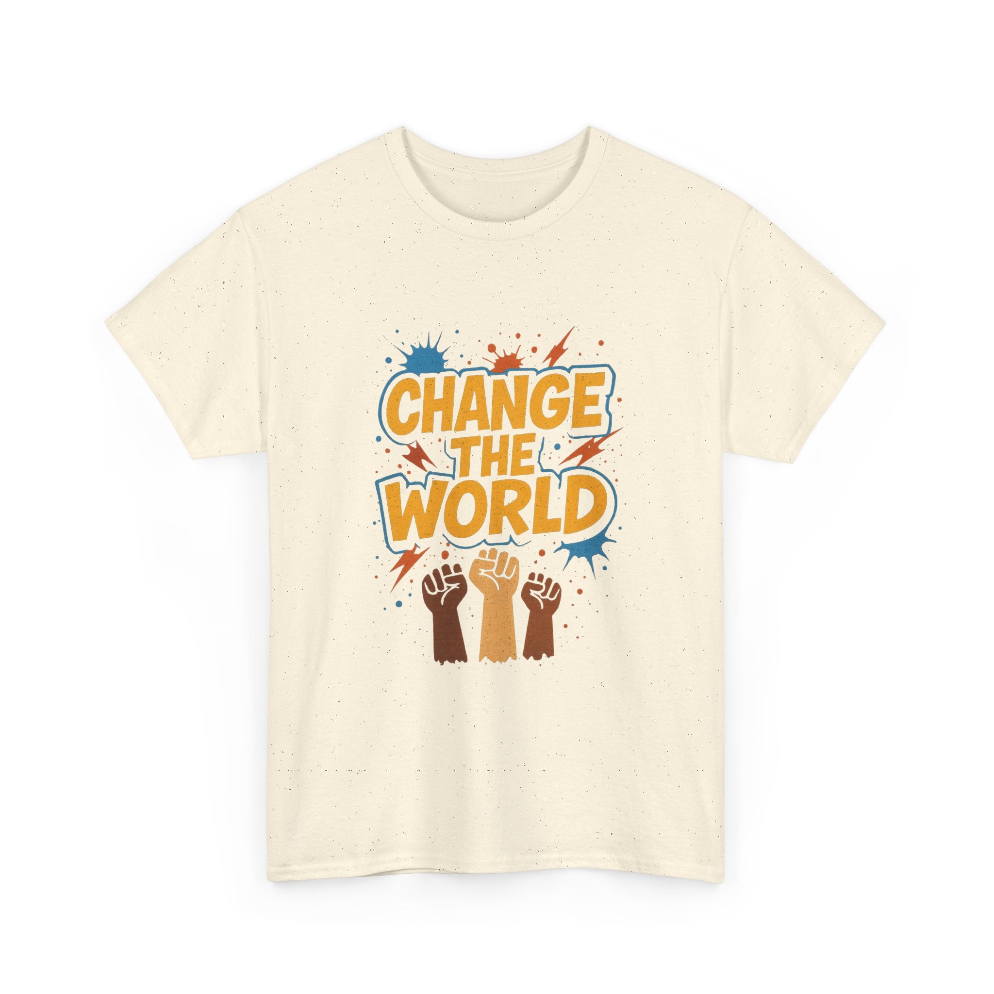 "Change the World" - Bold Design - Unisex Heavy Cotton Tee