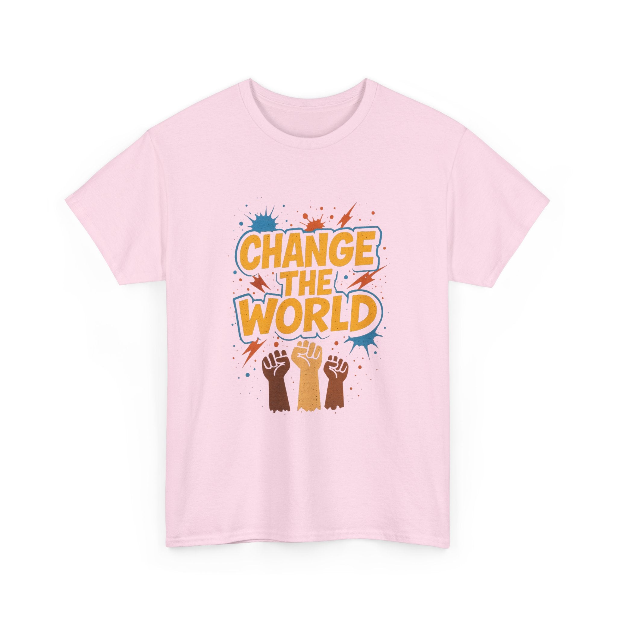 "Change the World" - Bold Design - Unisex Heavy Cotton Tee