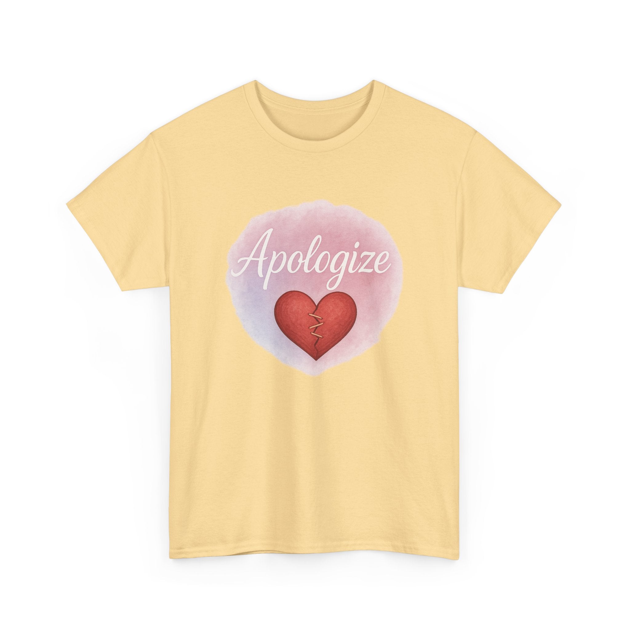 “Apologize – Mending Heart" Graphic Tee - Unisex Heavy Cotton Tee