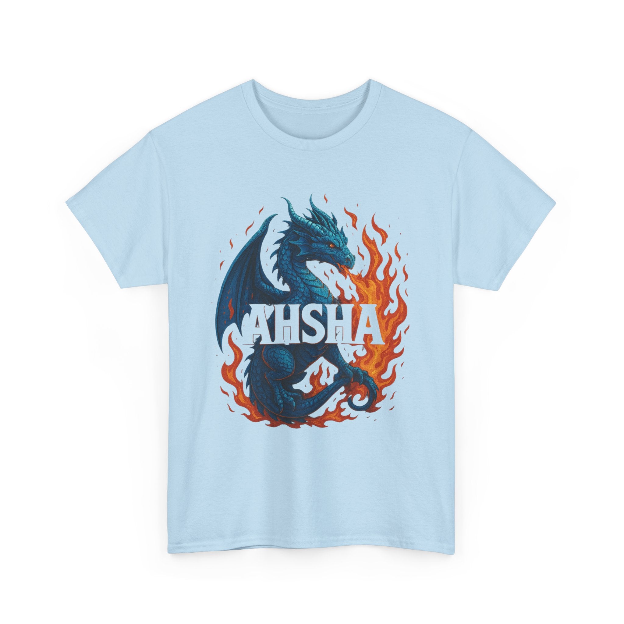 "AHSHA" Graphic Tee - Unisex Heavy Cotton Tee, Clear Letters