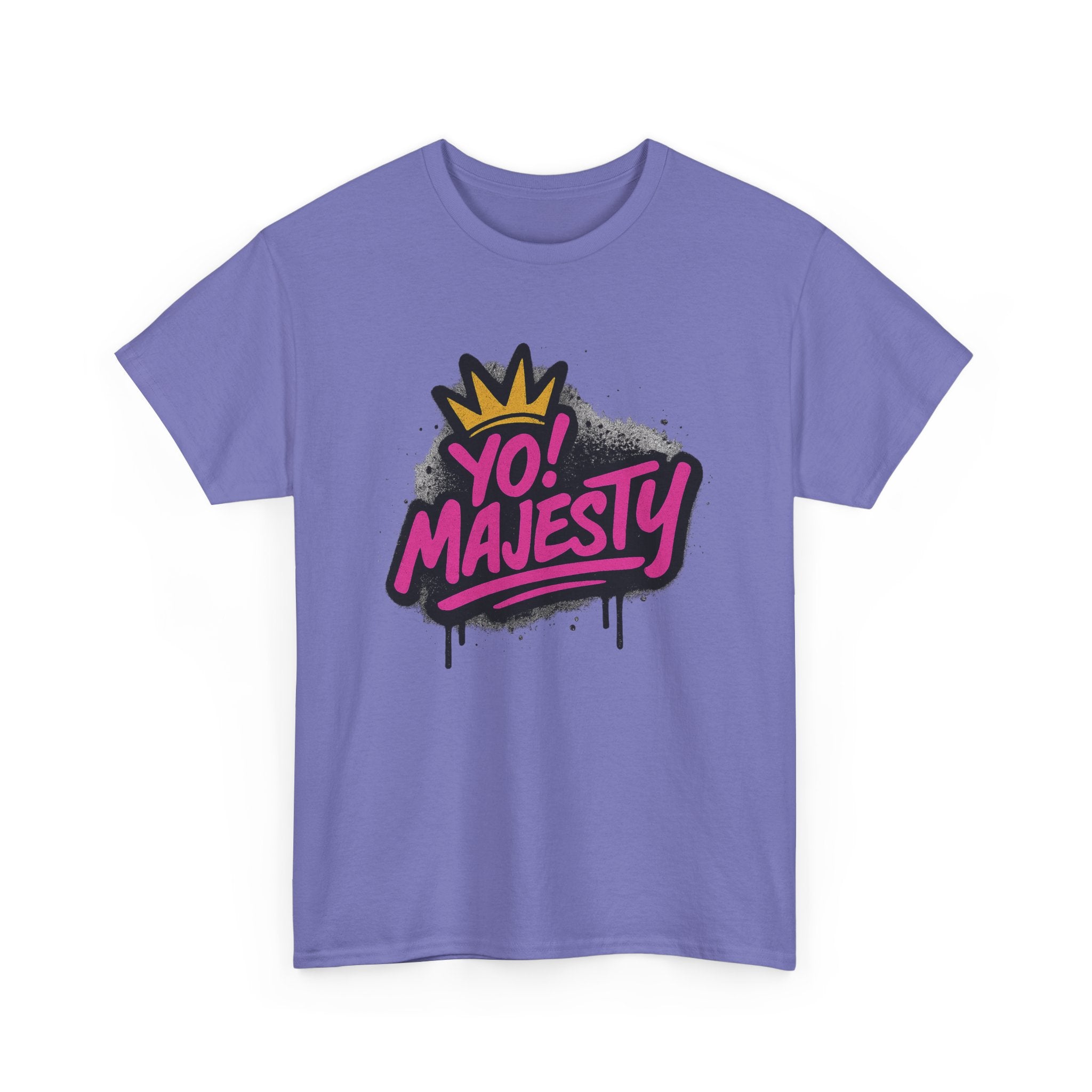 "Yo! Majesty Graffiti Style" Graphic Tee - Unisex Heavy Cotton Tee, Graffiti Style Logo