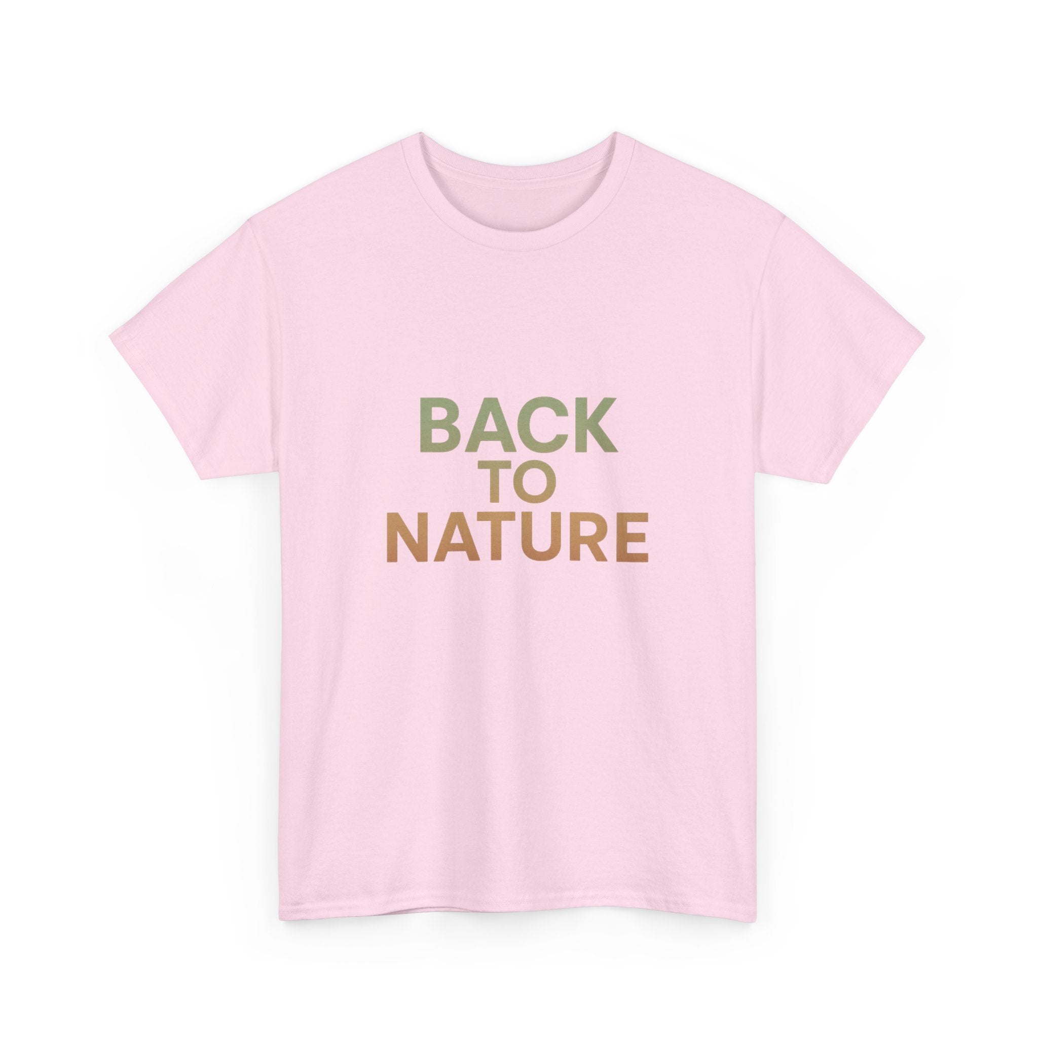 "Back to Nature" - Minimalist Earth-Tone - Unisex Heavy Cotton Tee