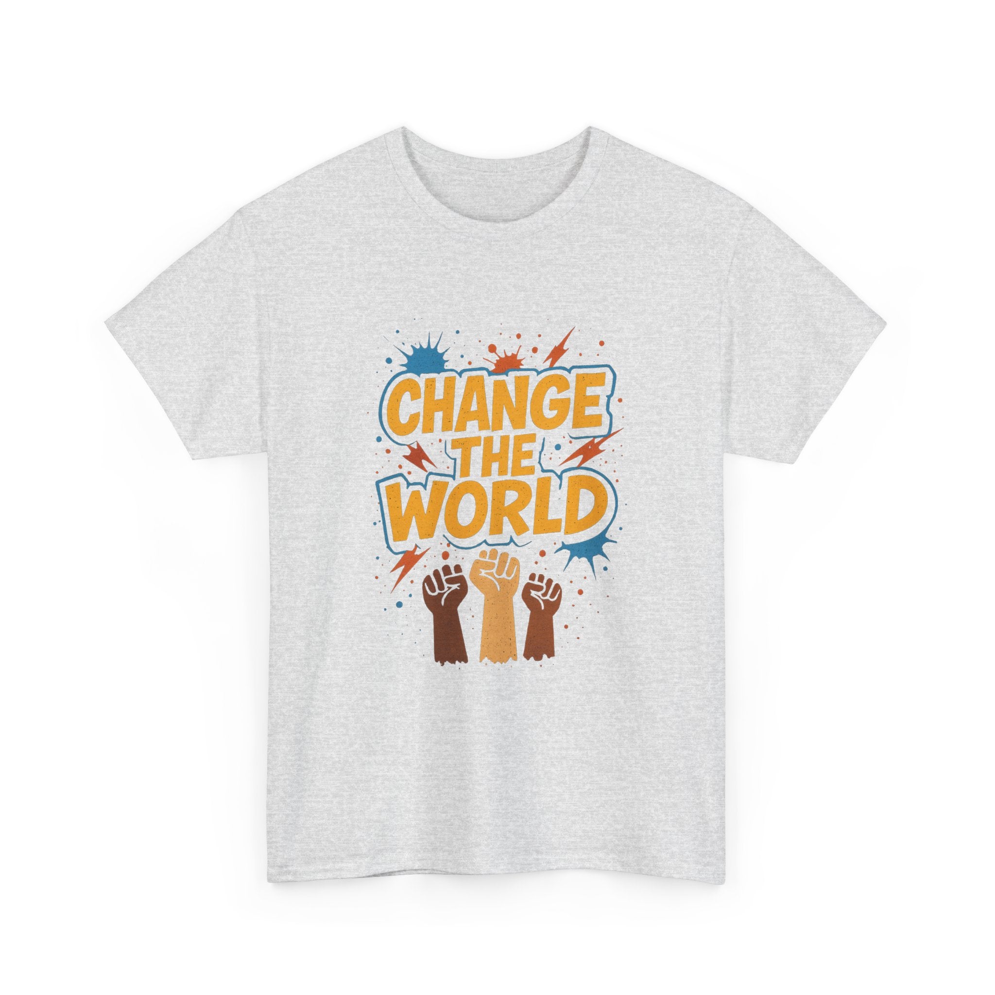 "Change the World" - Bold Design - Unisex Heavy Cotton Tee