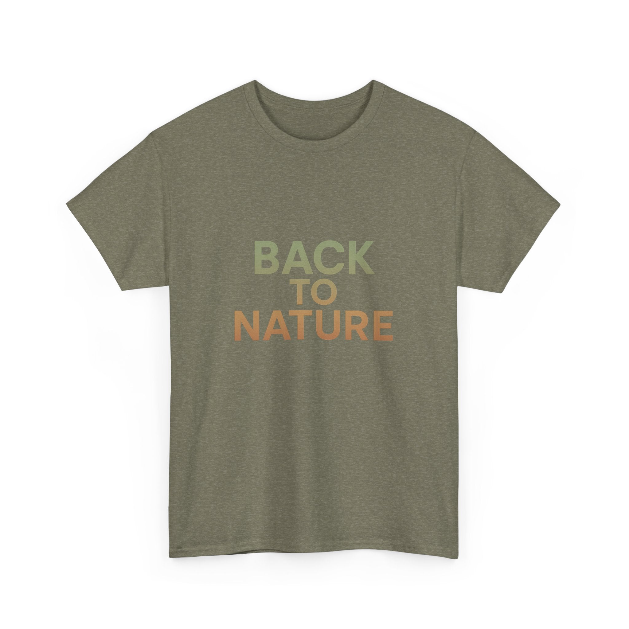 "Back to Nature" - Minimalist Earth-Tone - Unisex Heavy Cotton Tee