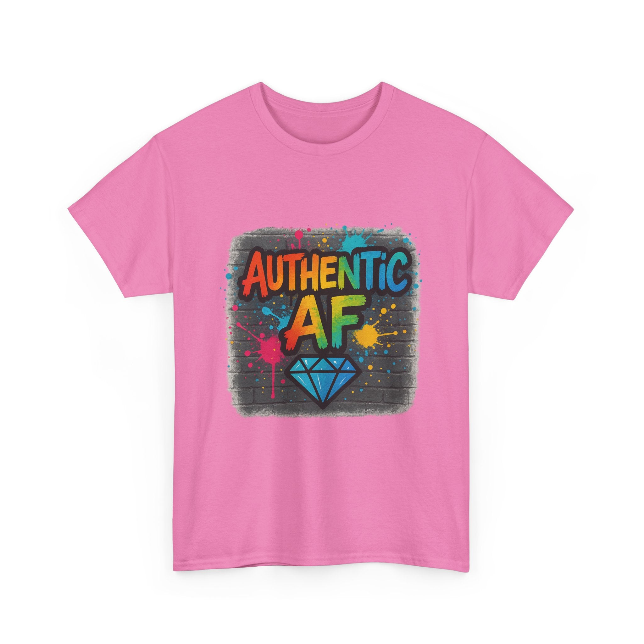 "Authentic AF - Diamond Graffiti" Graphic Tee - Unisex Heavy Cotton Tee