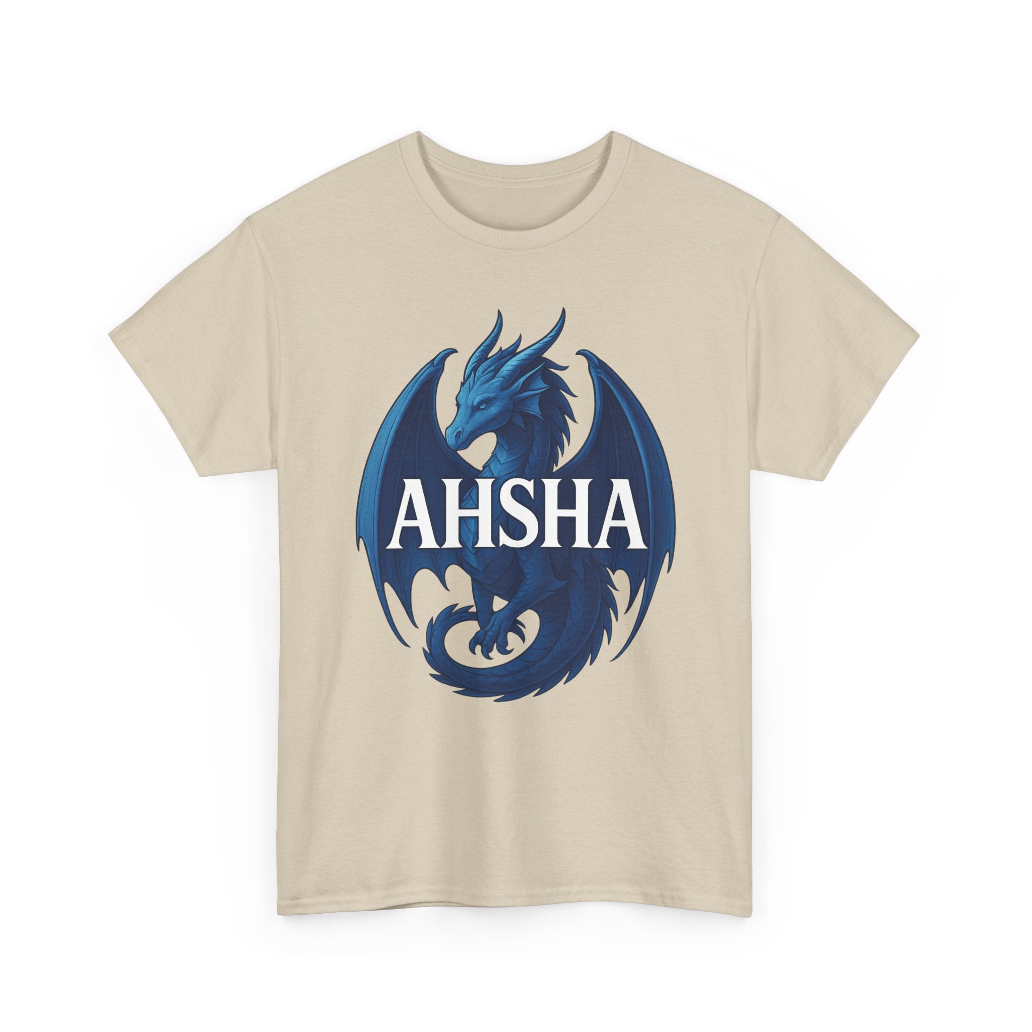 "AHSHA" Graphic Tee - Unisex Heavy Cotton Tee, White Letters