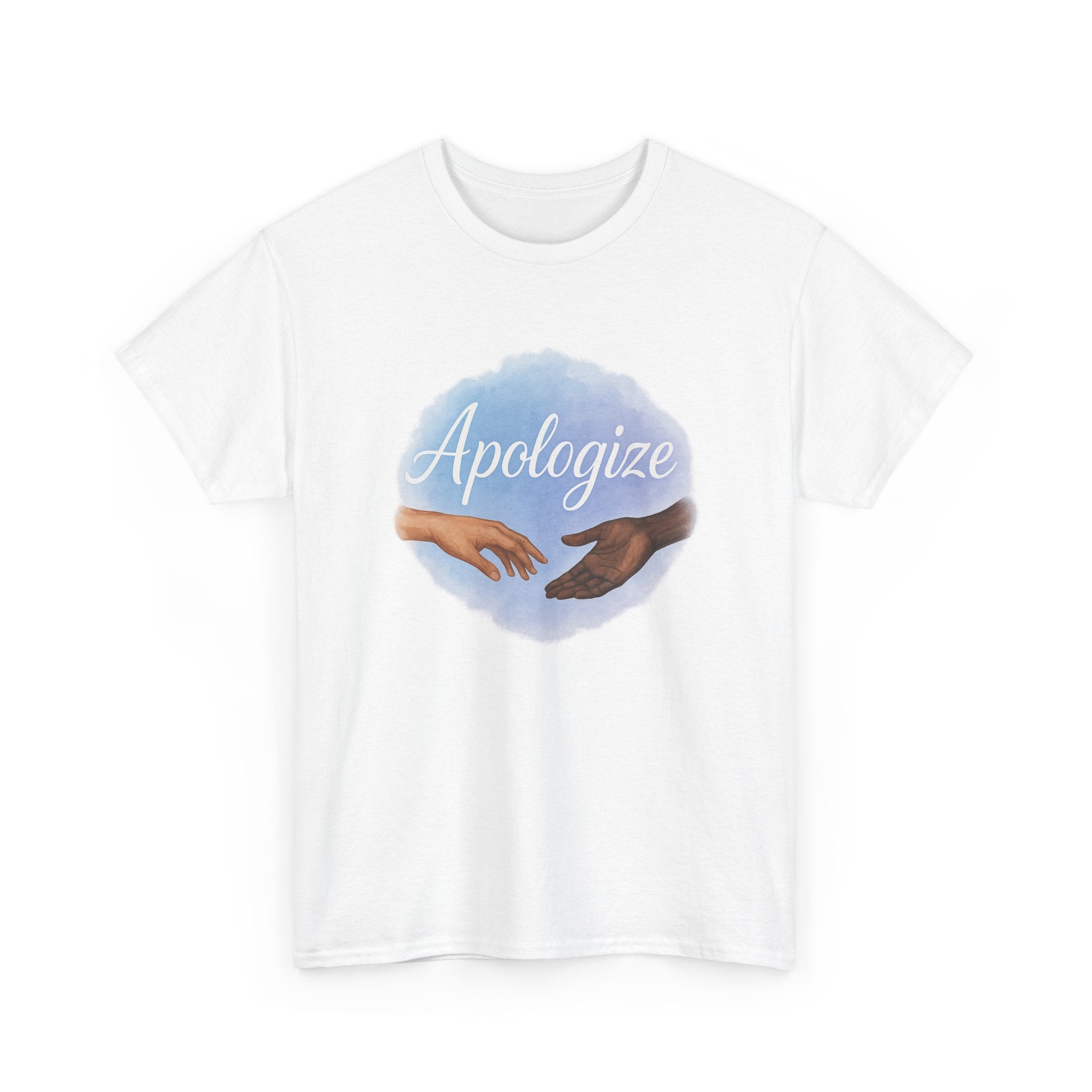 "Apologize – Reaching Hands" Graphic Tee - Unisex Heavy Cotton Tee
