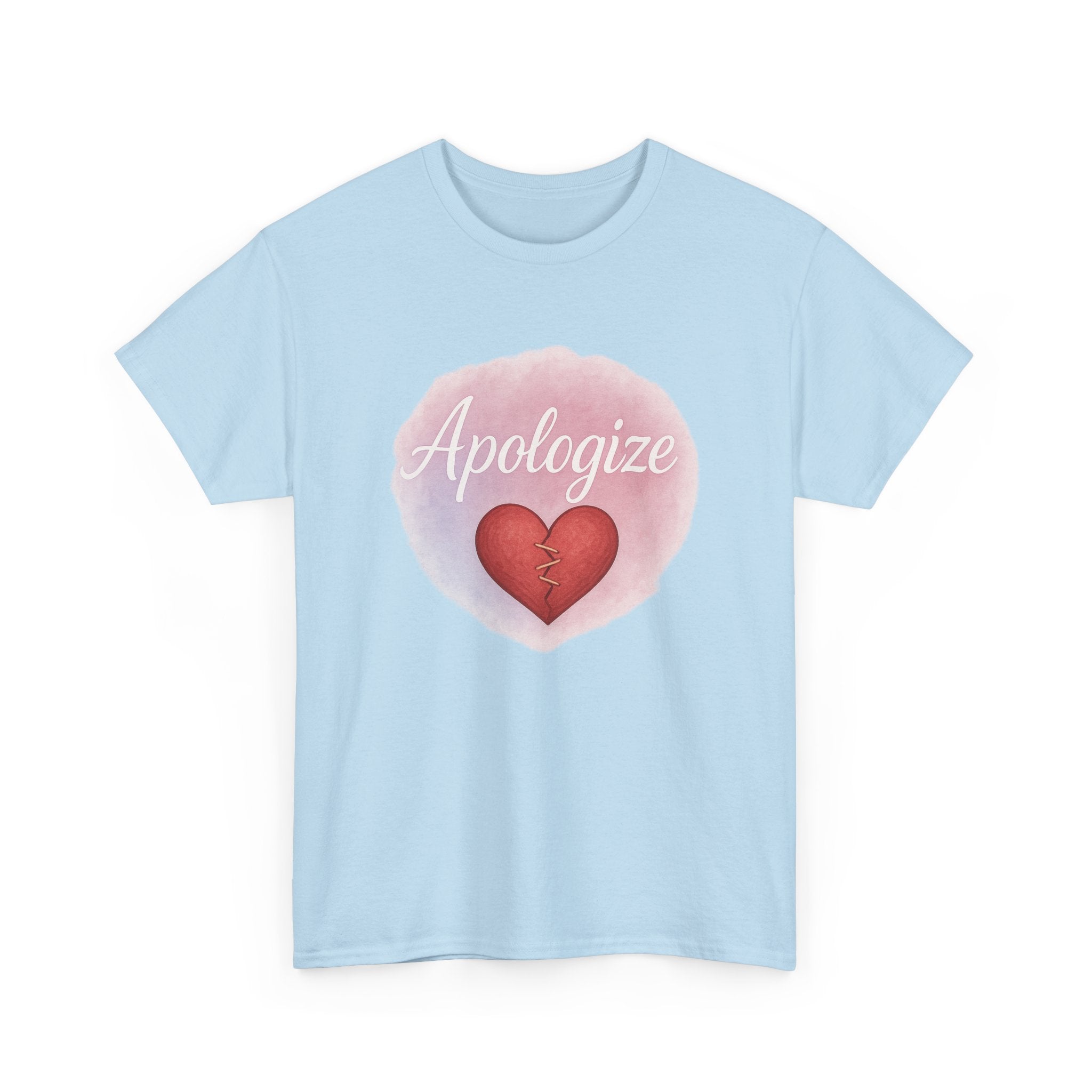 “Apologize – Mending Heart" Graphic Tee - Unisex Heavy Cotton Tee