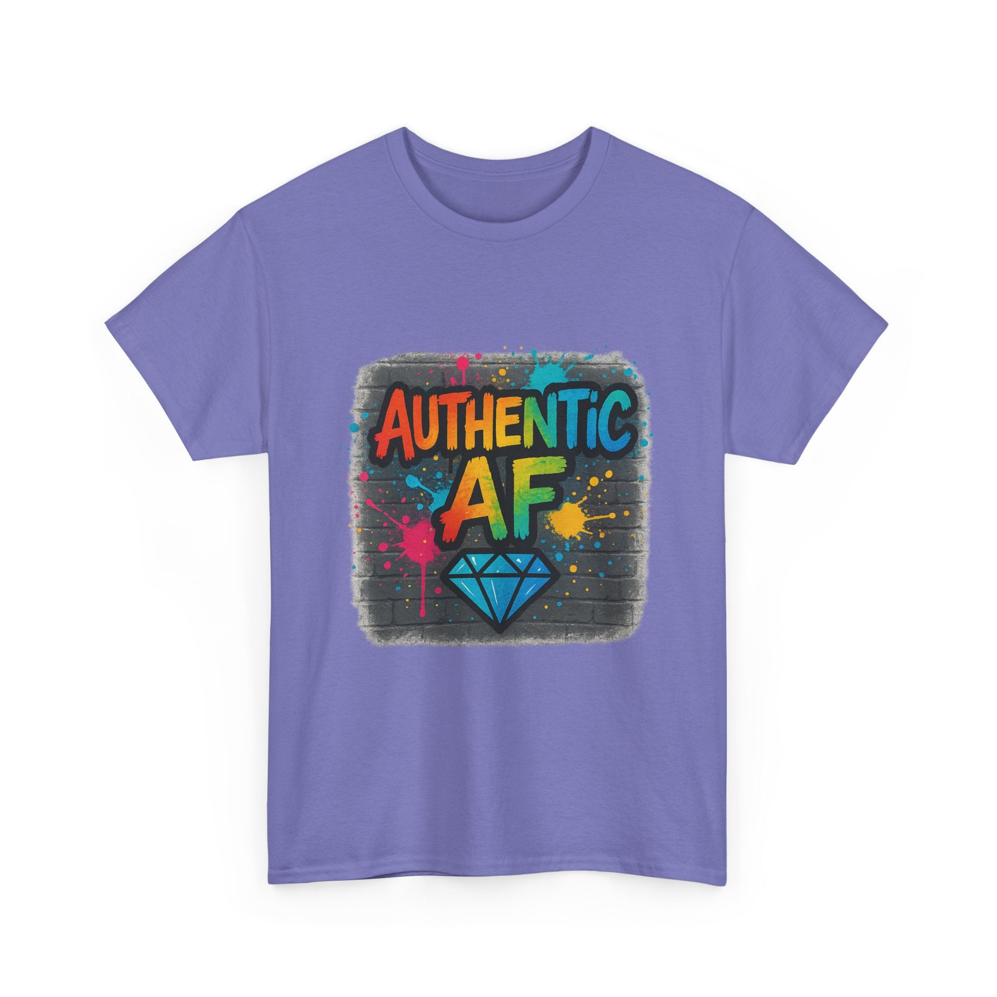 "Authentic AF - Diamond Graffiti" Graphic Tee - Unisex Heavy Cotton Tee