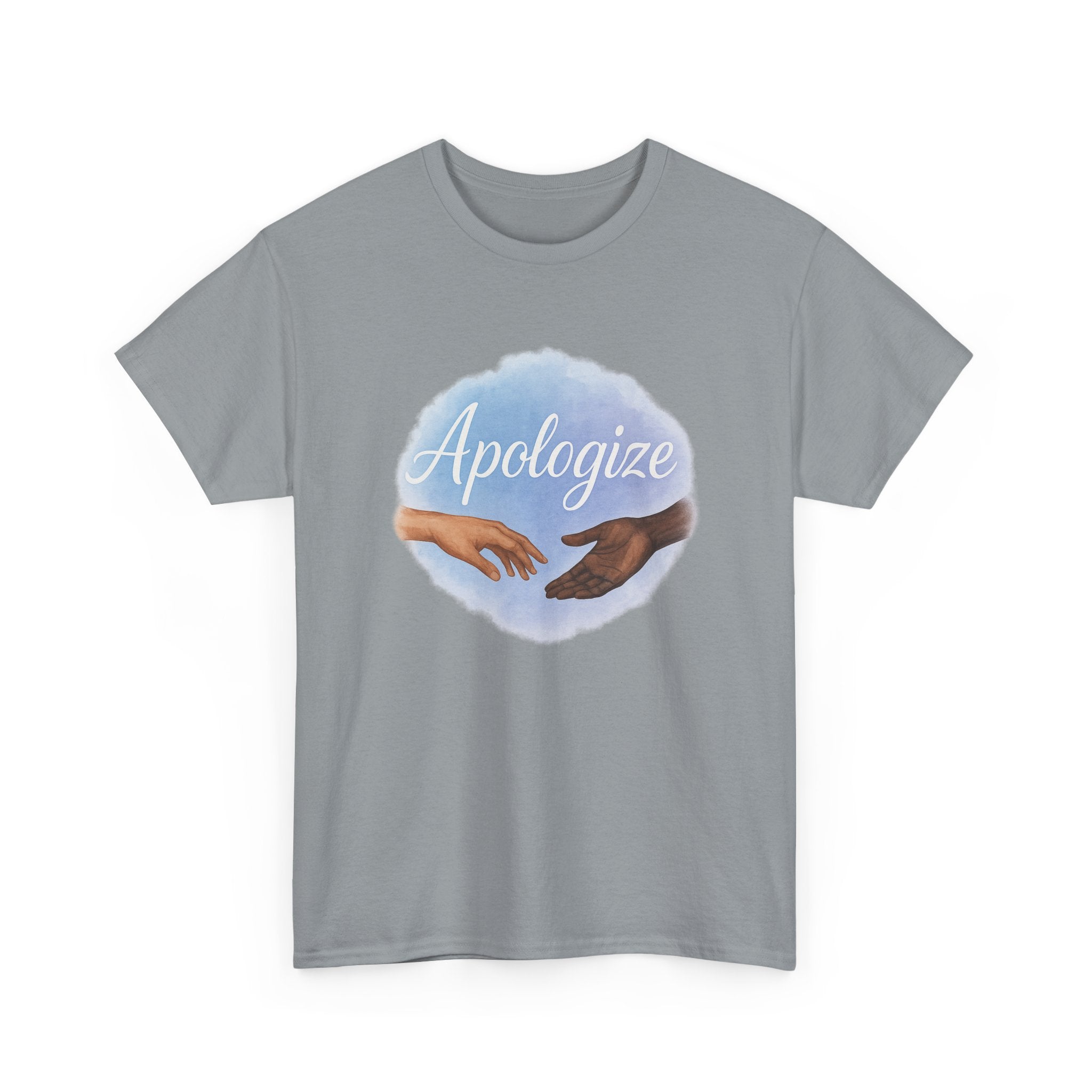 "Apologize – Reaching Hands" Graphic Tee - Unisex Heavy Cotton Tee